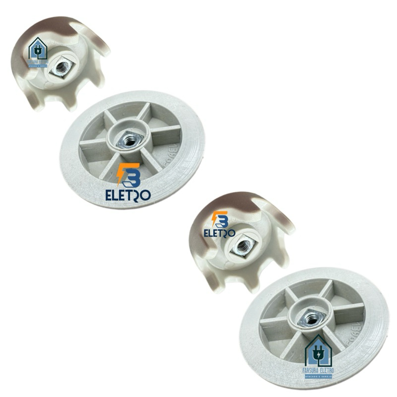 Kit C/2 Arraste do Copo e 2 do Motor para Liquidificador Oster Oliq601 Oliq605 Oliq610 Oliq615 (2 CJ CINZA)