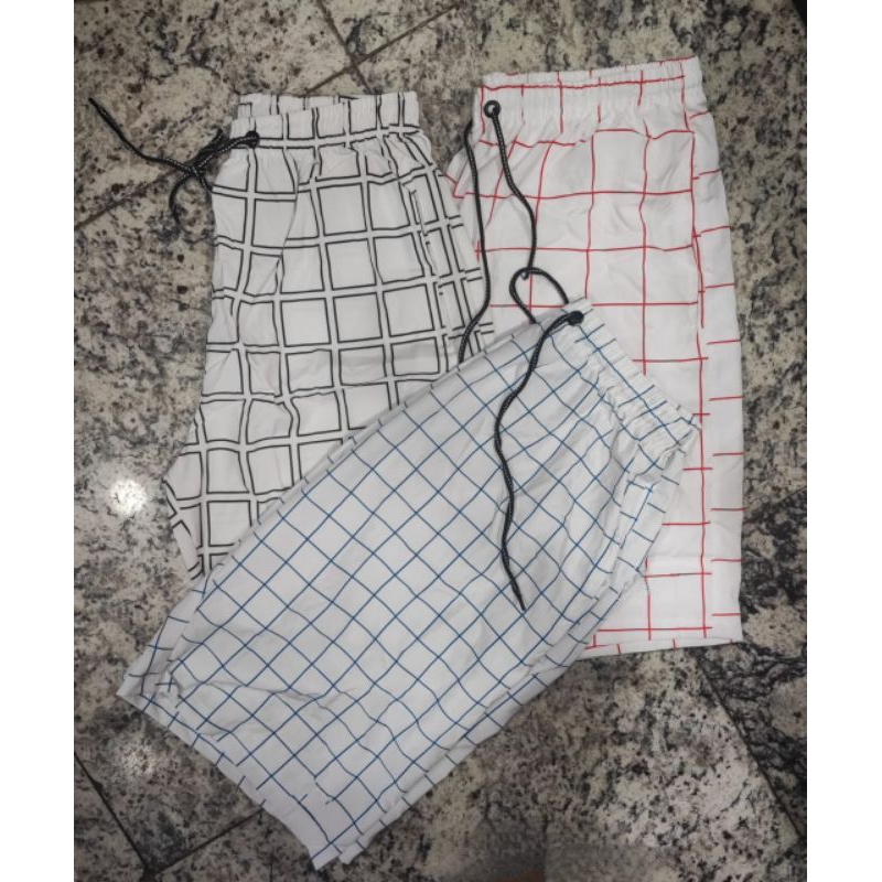 Bermudas  Elastano Com Elástico na Cintura e Cordão