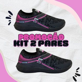 Kit Tênis Feminino Esportivo de Nylon – Leve, Durável e Pronta Entrega – 34 ao 43