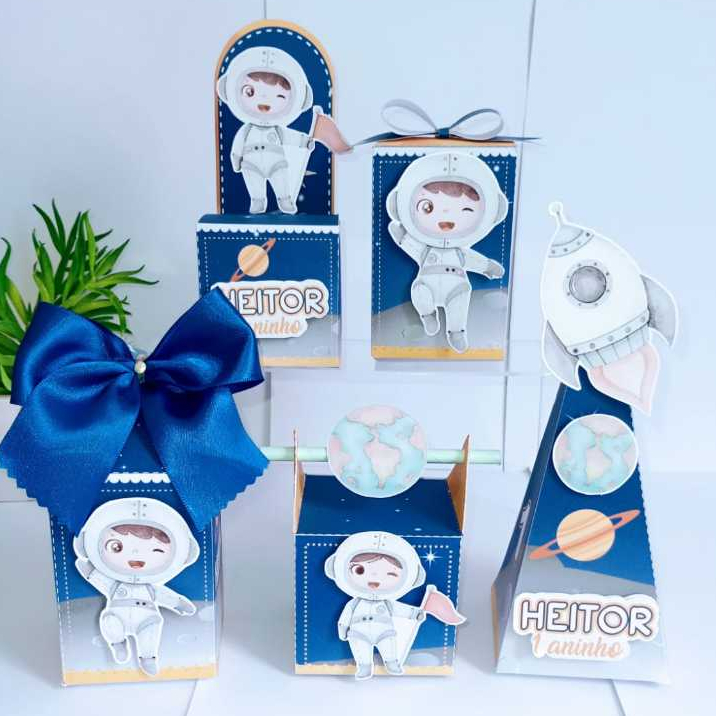 Kit Lembrancinhas Astronauta - Lembrancinhas Personalizadas Aniversário - Personalizados Astronauta- Festa astronauta