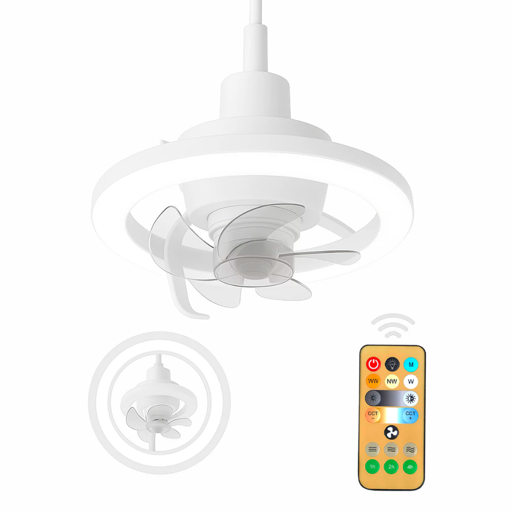 Ventilador De Teto Doméstico Com Luzes Led Rotativas Conforte Fragrâncias