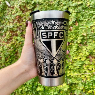 Copo Térmico   Personalização em 360 Graus SÃO PAULO 473 ML Personalizado Time em Oferta na Shopee
