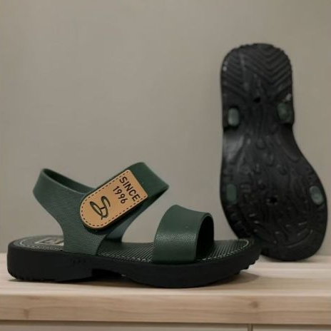 Sandália Papete com Ajuste Carrapicho Infantil Masculina Menino Confortável Leve Escola Dia a Dia