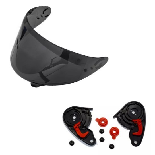 COMBO VISEIRA + SUPORTE KIT REPARO POLIVISOR NORISK SUPRA NASA NS701 NZA TRENDY LAP ACE DENVER