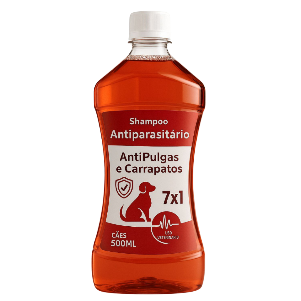 1 Shampoo 7 em 1-  Anti Pulgas Carrapatos  Piolho E Sarna para Cães - Antiparasitário Pet Side 500ml em Oferta na Shopee