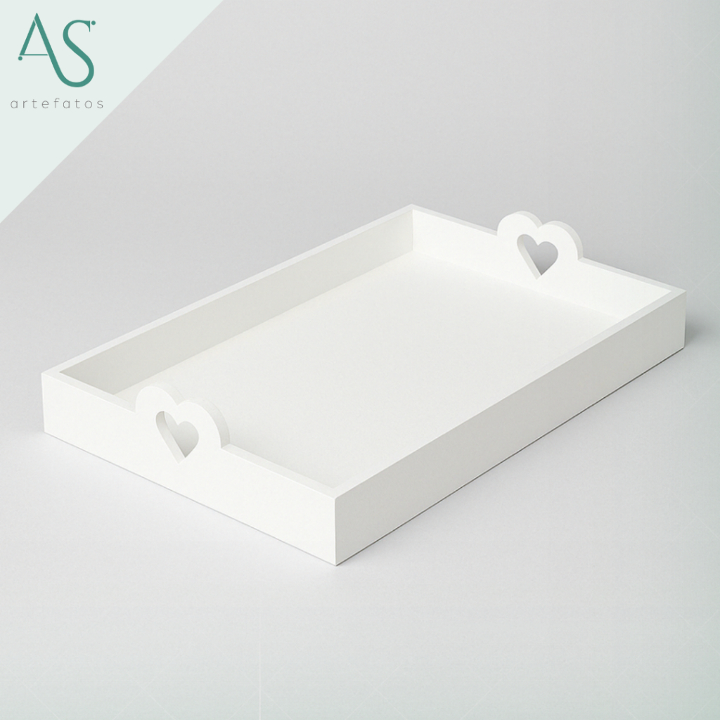 Bandeja Retangular Cantinho do Café MDF Grande em Oferta na Shopee