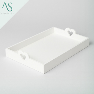 Bandeja Retangular Cantinho do Café MDF Grande em Oferta na Shopee