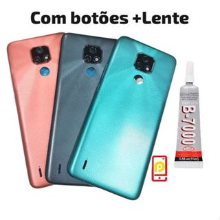 Tampa Traseira De Plastico Moto E7 Com Botoes Externos E Lente De Vidro Da Camera(Cola Sortida) em Oferta na Shopee