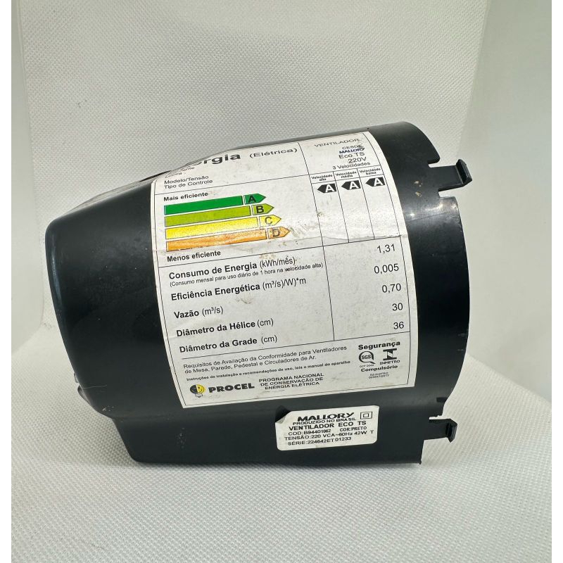 Capa do Motor Ventilador Mallory Eco TS Original