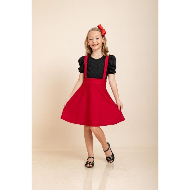 SALOPETE GODE SUSPENSÓRIO INFANTIL/JUVENIL MODA EVANGÉLICA FEMININA CHIC GOSPEL