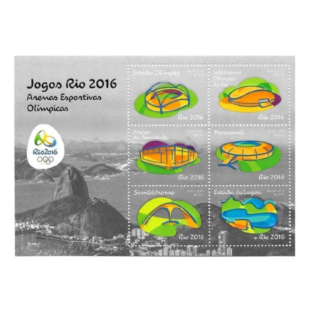 Selo Bloco 192 Arenas Jogos Olimpíadas Rio De Janeiro 2016