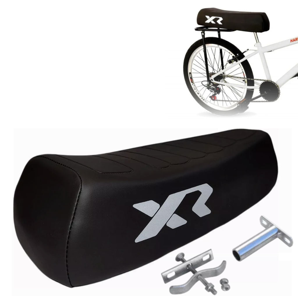 Banco Xr Preto Mobilete Para Bicicleta Bike Aro 24 26 Resistente Reforçado Com Presilhas em Oferta na Shopee