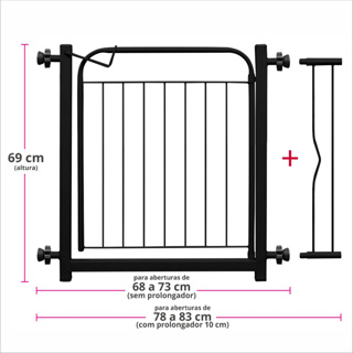 Portão Pet Grade Aramado de Proteção Para Cães Com Extensor de 10cm em Oferta na Shopee