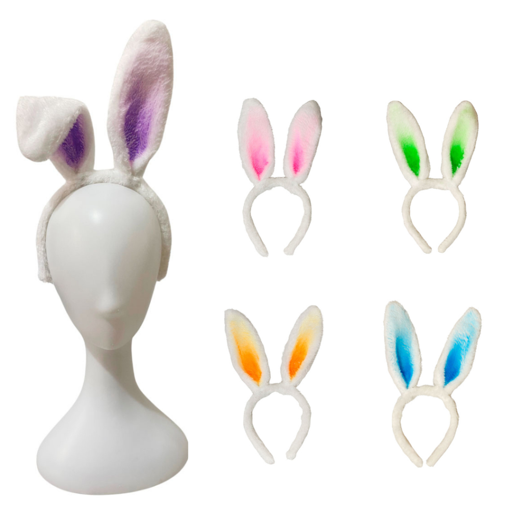 Fantasia Arco Tiara Orelha De Coelho Diversas Cores Pelúcia