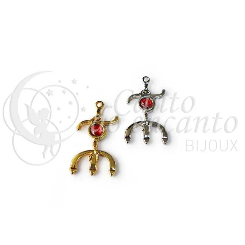 Tridente Pomba Gira C/Chaton (Pingente) - 2 unidades