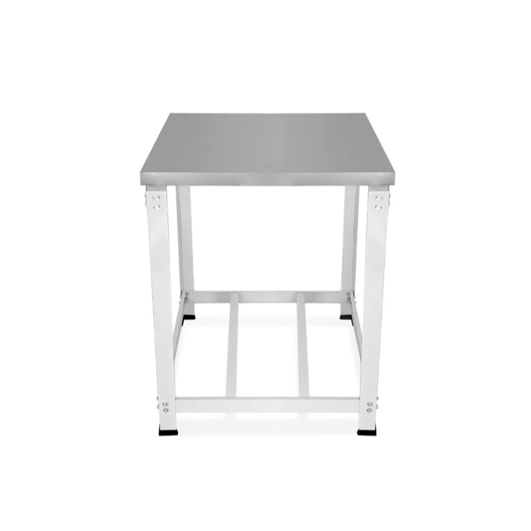 Bancada Mesa Central Serviço e Manipulação 70x70x90 Industrial Tampo Inox Reforçado