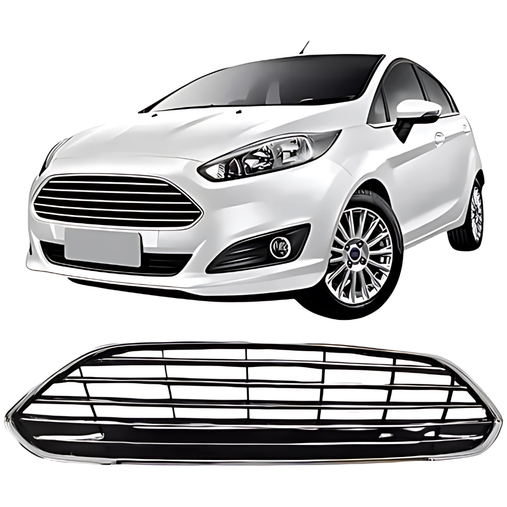 Grade Dianteira New Fiesta 2014 2015 2016 2017 Friso Cromado