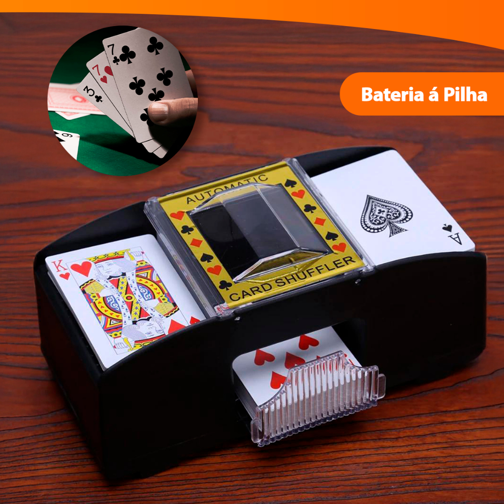 Embaralhador Para Cartas Baralho,Uno,Poker,Truco Entre Outros - Misturador Automático - Á Pilhas