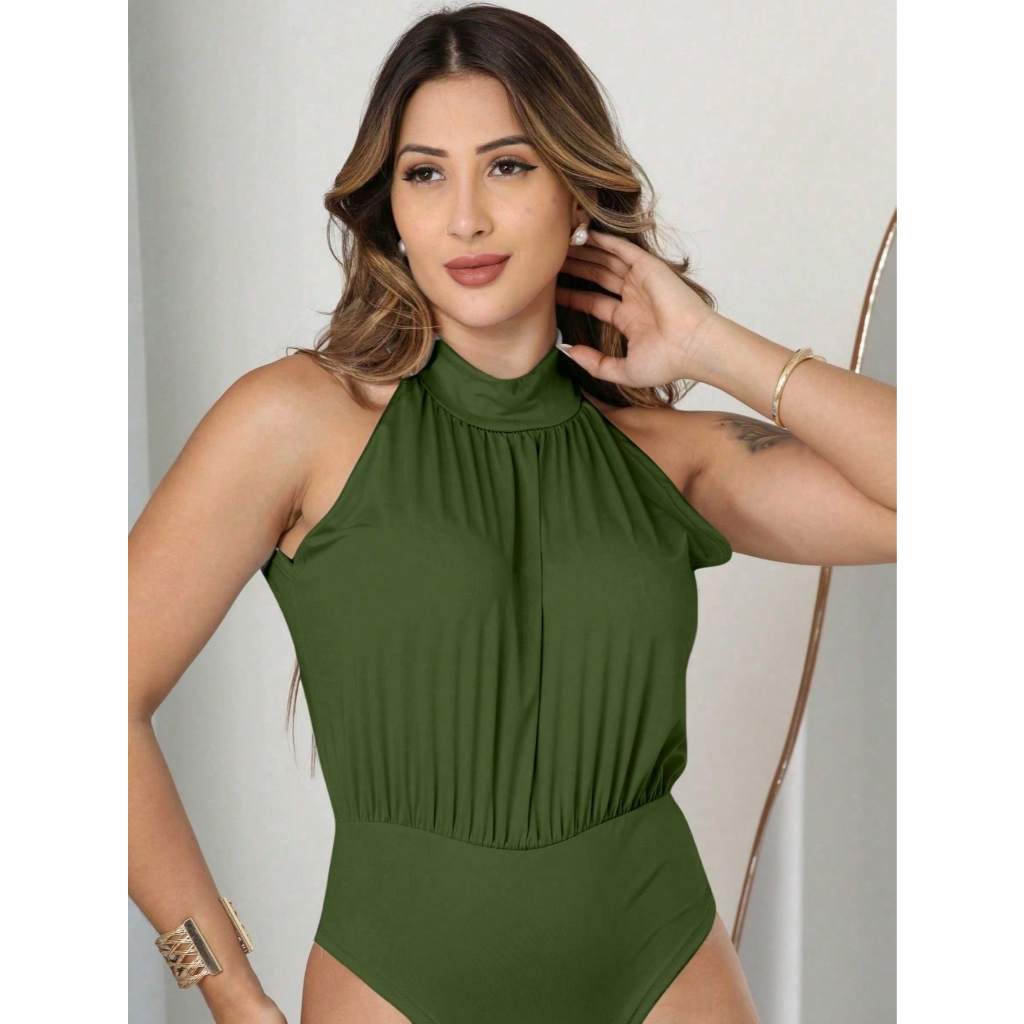Body feminino gola alta Raquel em Oferta na Shopee