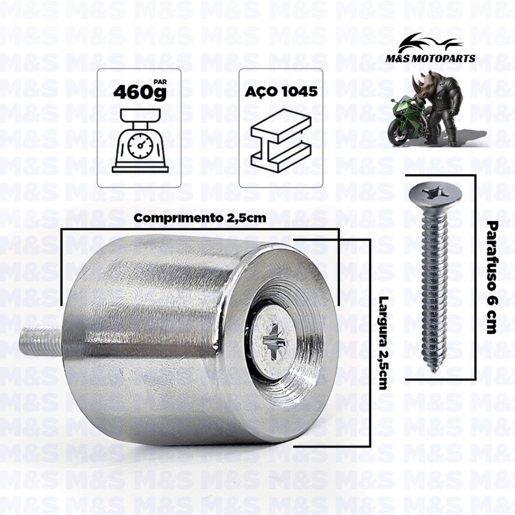 Kit Guidão Cargo Com pesinho e Punho de Partida CB500 F Kit p/ Motos Honda 160 Titan Fan Cargo Start · foto 2