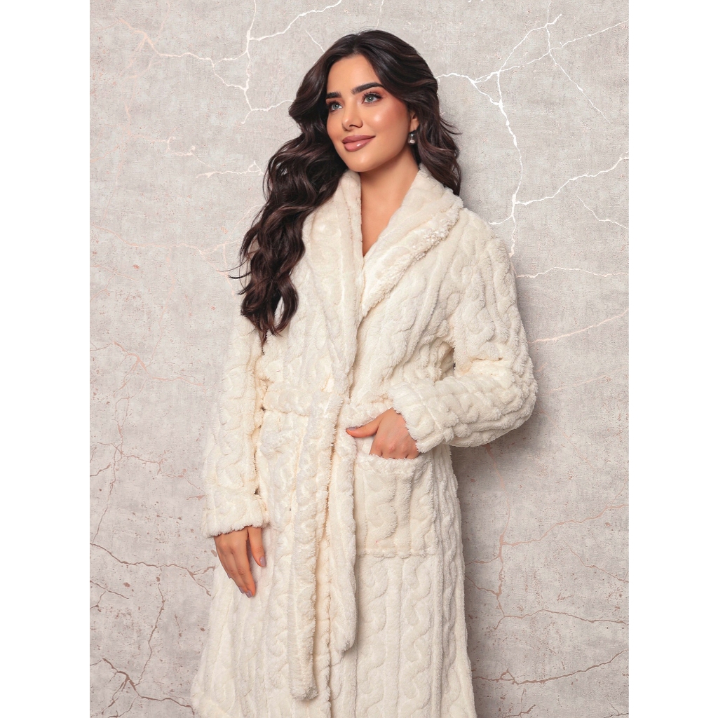 Robe  Roupão Manga comprida feminino roupão de banho confortável noite inverno grosso Prem...