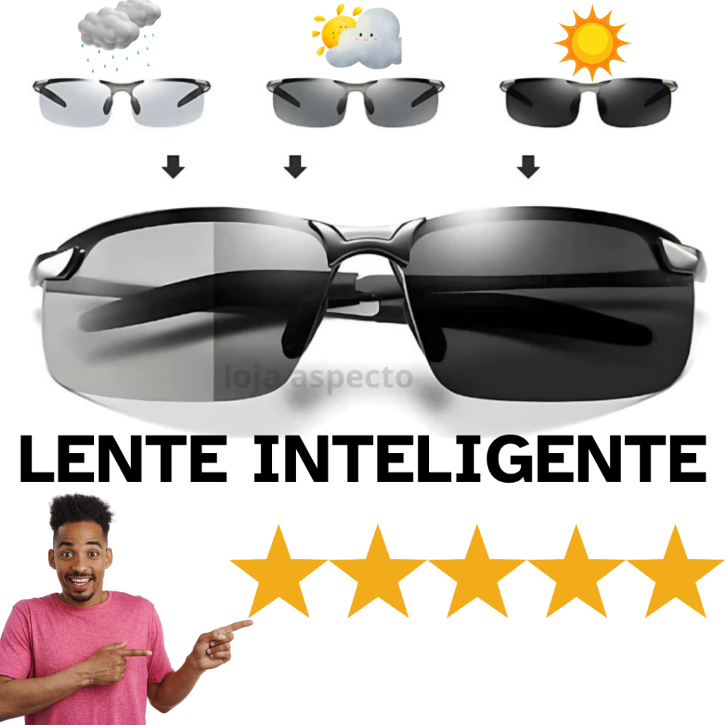 Óculos De Sol Camaleão Polarizado Fotocromático Com Proteção UV 400 De Metal + Cartão de Teste de Polaridade. em Oferta na Shopee