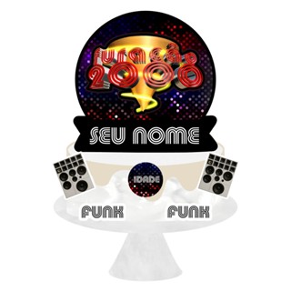 Topo de Bolo Cake Topper Funk Furacão 2000 Decoração de festa em Oferta na Shopee