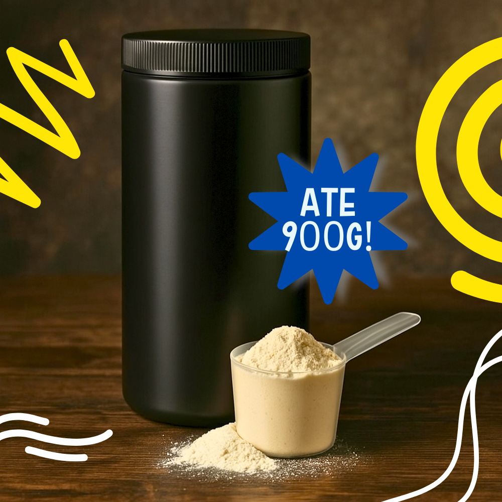 Kit 10 Pote Plástico Suplementos Vazio 900g + Tampa Rosca Lacre Pó Whey Alimentos Multi Preto