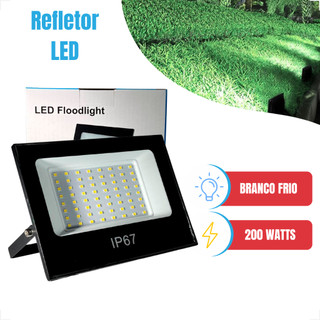 Mini Refletor Holofote 100W 200W IP65 Slim A Prova D'agua Branco Frio 6500K 1UN 2UN 3UN ALTO