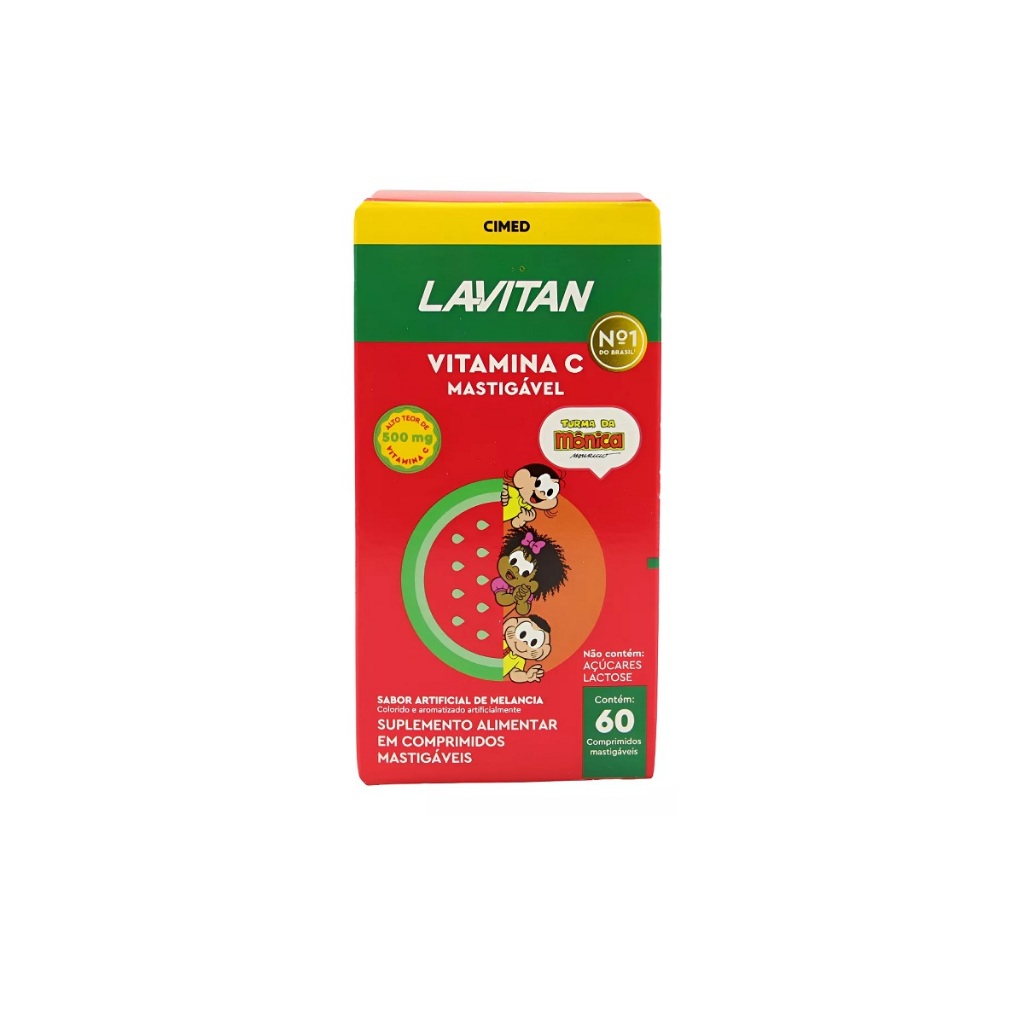 Lavitan turma da mônica vitamina C c/60 sabor melancia em Oferta na Shopee