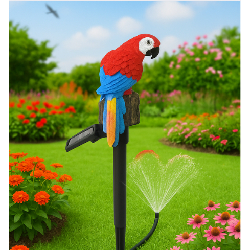 Luz Solar Arara Lâmpada Solar de Carregamento Automático à Prova d'água para Pátio para Jardim (Vermelho)