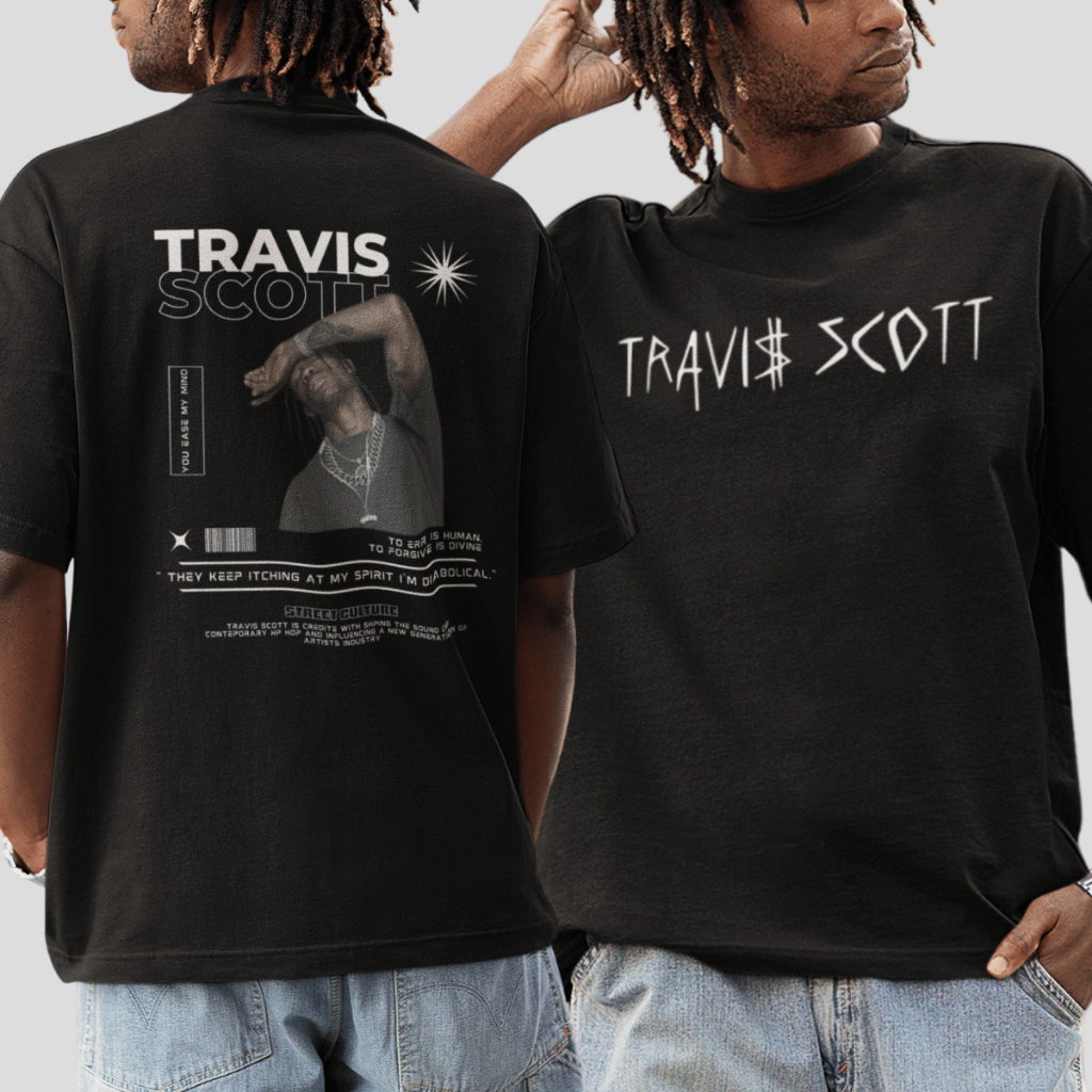Camiseta Travis Scott Camisa Básica Algodão Unissex Lançamento