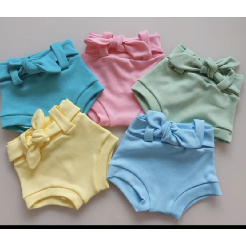 kit 2 peças Shorts tapa fralda bebe menina tampa fralda 100% algodão suedine com elastano