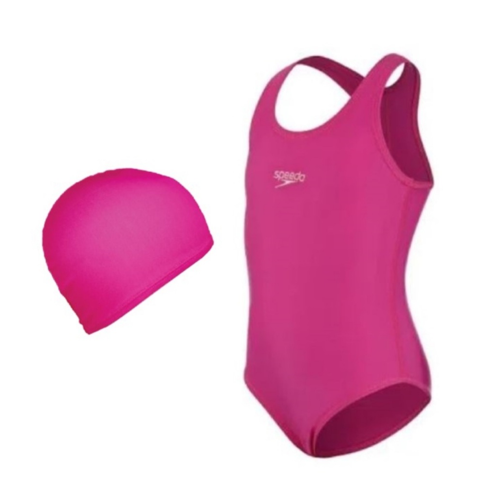 Kit Natação Speedo Maiô Vital Lycra + Touca de Tecido Helanca