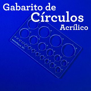 Gabarito de Círculos Bolígrafo Bolômetro Circulógrafo em Acrílico Cristal 2,0mm em Oferta na Shopee