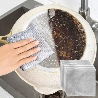 Kit de Panos de Limpeza de Aço Inoxidável (Aramados) - Reutilizáveis para Fogão, Louças e Limpeza Doméstica