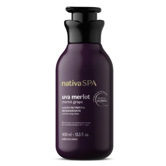 Oboticario Nativa Spa Loção Nutritiva Uva Merlot 400ml V:05/28