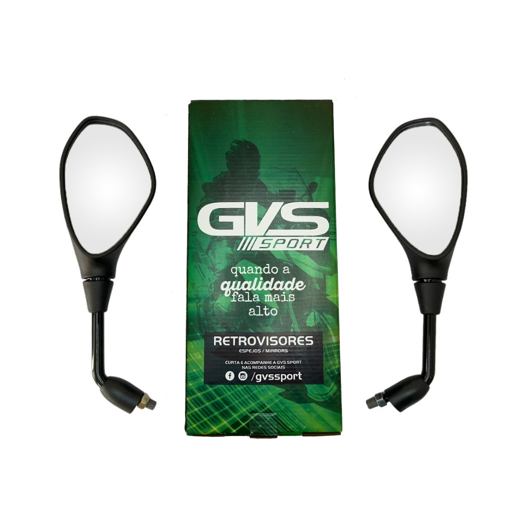 Retrovisor F800 Gs Rosca Yamaha Fixo Gvs Original Lente `Plana em Oferta na Shopee