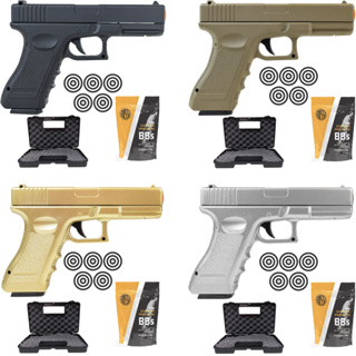 Pistola de Airsoft Vigor GK V20 Mola Spring 6mm Full Metal Rossi + 1000 Bbs + 5 Alvos + 1 Maleta em Oferta na Shopee