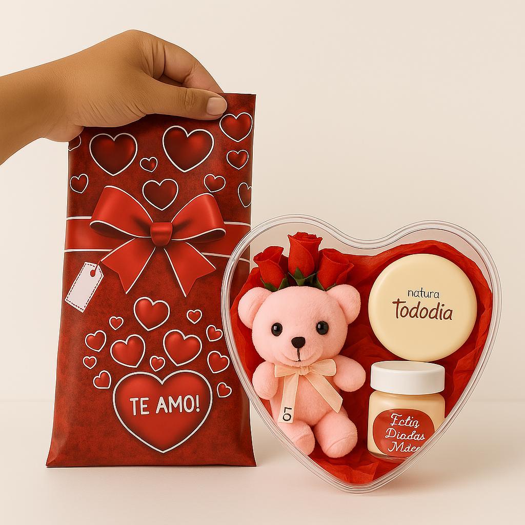 Kit Especial para o Dia das Mães – Sabonete e Creme Natura + Ursinho