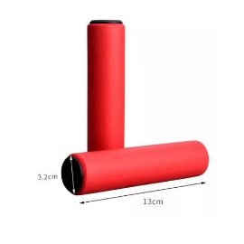 Manopla Silicone Punho Bike Mtb Espuma Vermelha