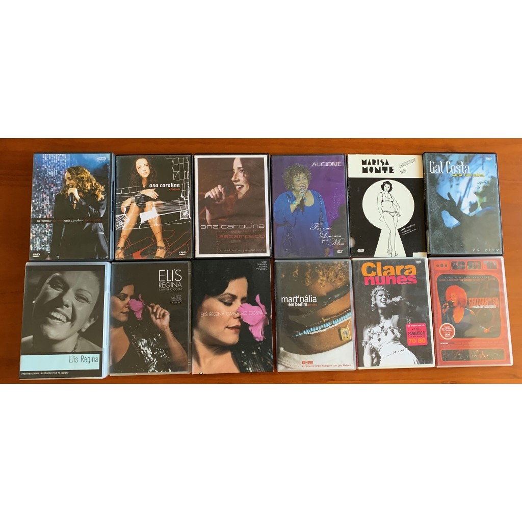 DVD CANTORAS MPB (ELIS REGINA, CLARA NUNES, SANDRA SÁ, ALCIONE, ZÉLIA DUNCAN)