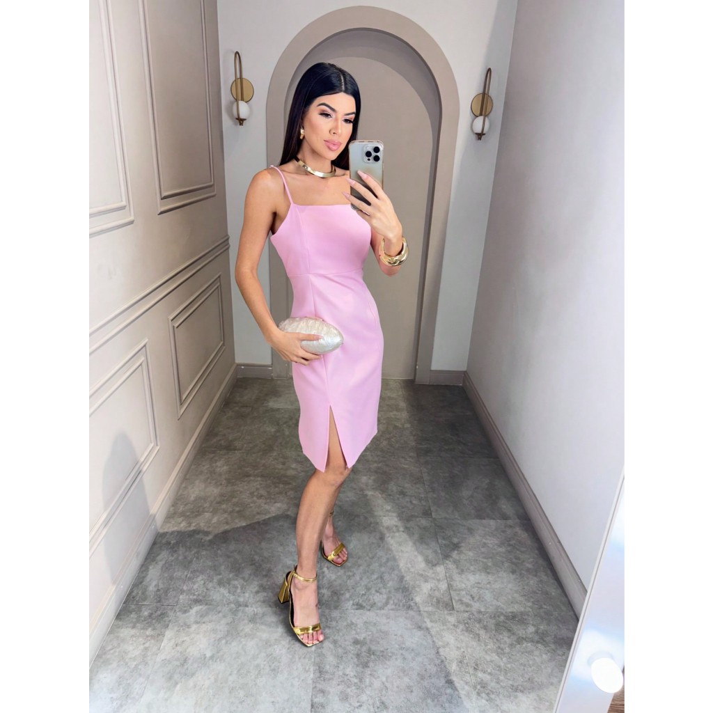 SM Vestido com Fenda Frontal -078