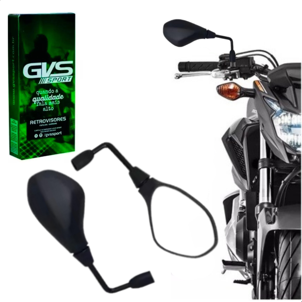 Retrovisor BMW F800 Haste Longa Rebaixada 90° Lente Prata Rosca Para Yamaha em Oferta na Shopee