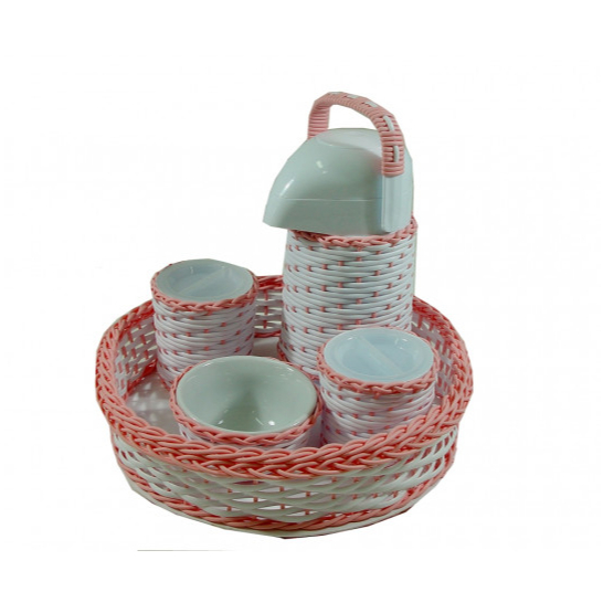 Kit Higiene - Cesta Vime Luxo com 5 peças 0050