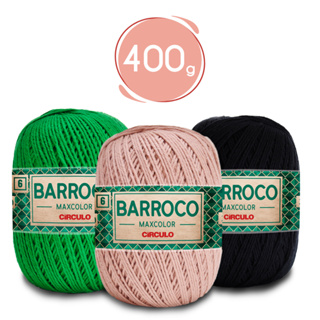 Fio Barroco Maxcolor  6 - 400g crochê tricô em Oferta na Shopee
