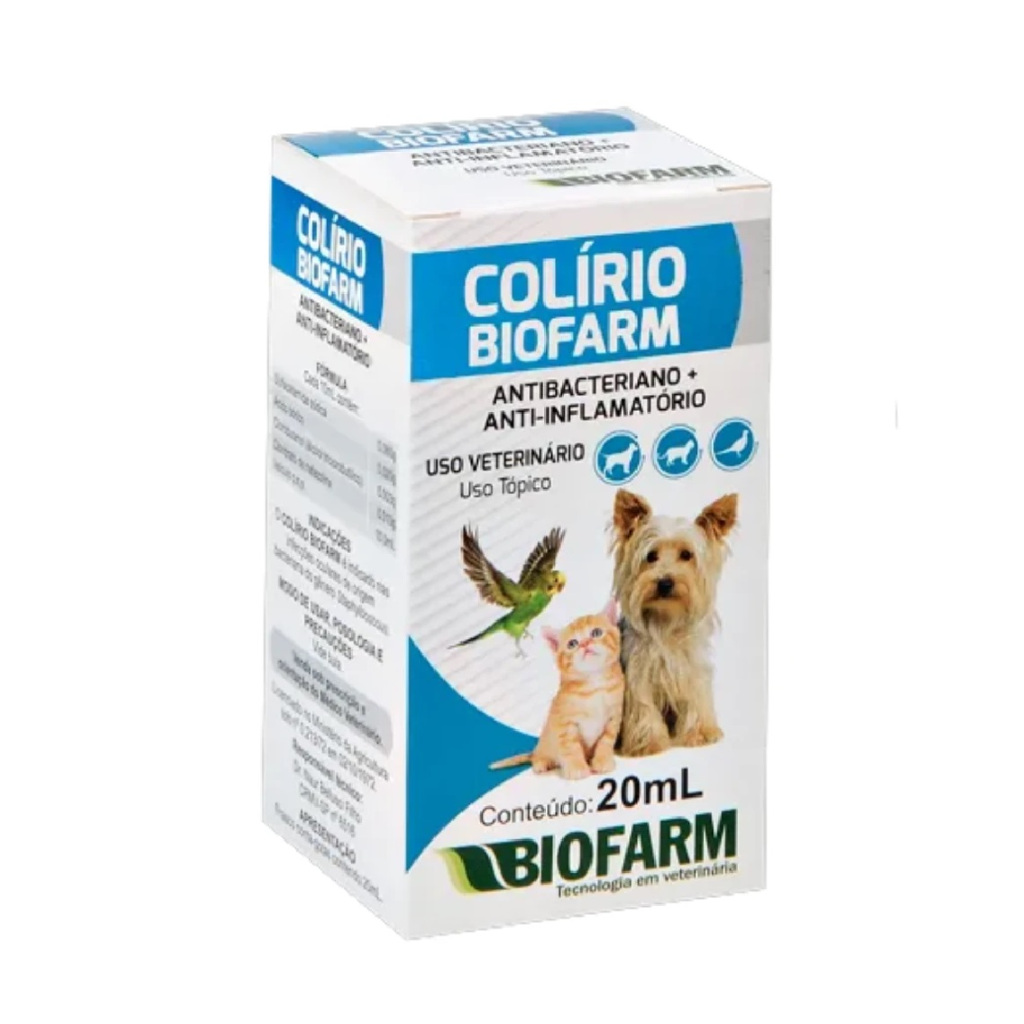 BioFarm Colírio Antibacteriano e Anti-Inflamário - 20 mL em Oferta na Shopee