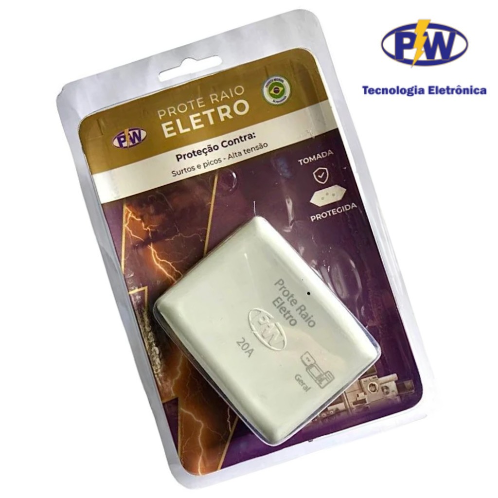 Protetor elétrico ProteRaio Eletro Bivolt 20A Pino Grosso - Microondas - Airfryer
