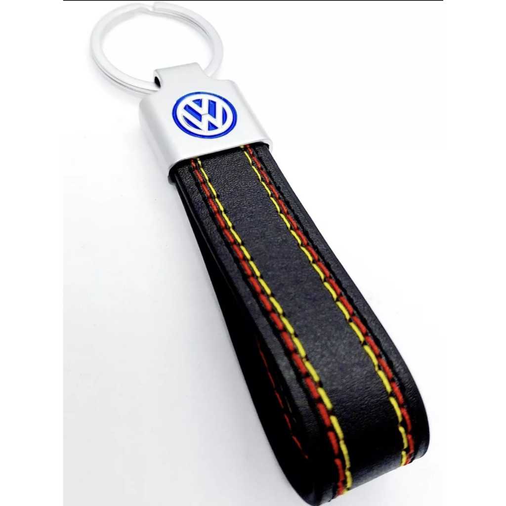 Chaveiro Acessório Couro Volkswagen Nivus Jetta Golf Polo Up Fusca Fox T-cross Virtus Amarok Saveiro