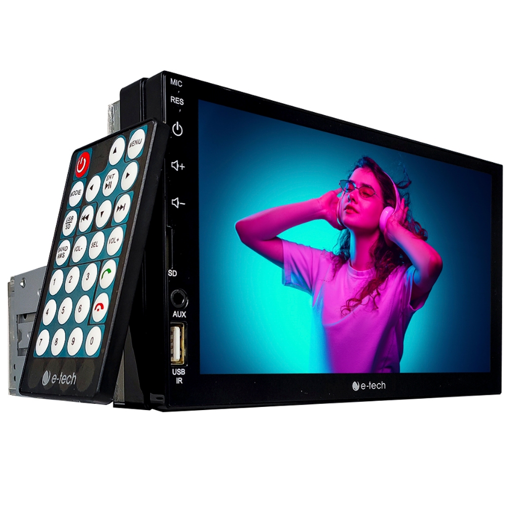 Central Multimídia Universal Mp5 Bluetooth 1 Din 7 Polegadas Espelhamento Gm Blazer